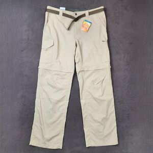 Columbia Silver Ridge Convertible Pants Mens 38x32 Khaki Hiking Fishing Outdoor